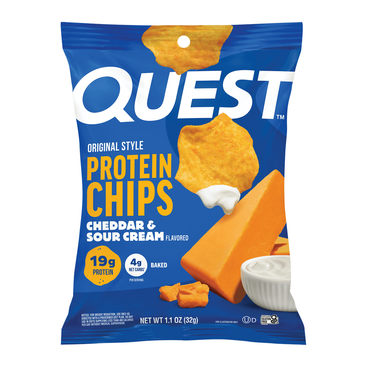 Cheddar & Sour Cream Original Style Protein Chips