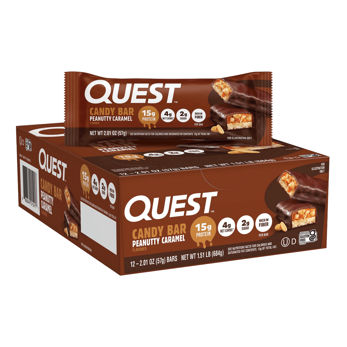Peanutty Caramel Candy Bars