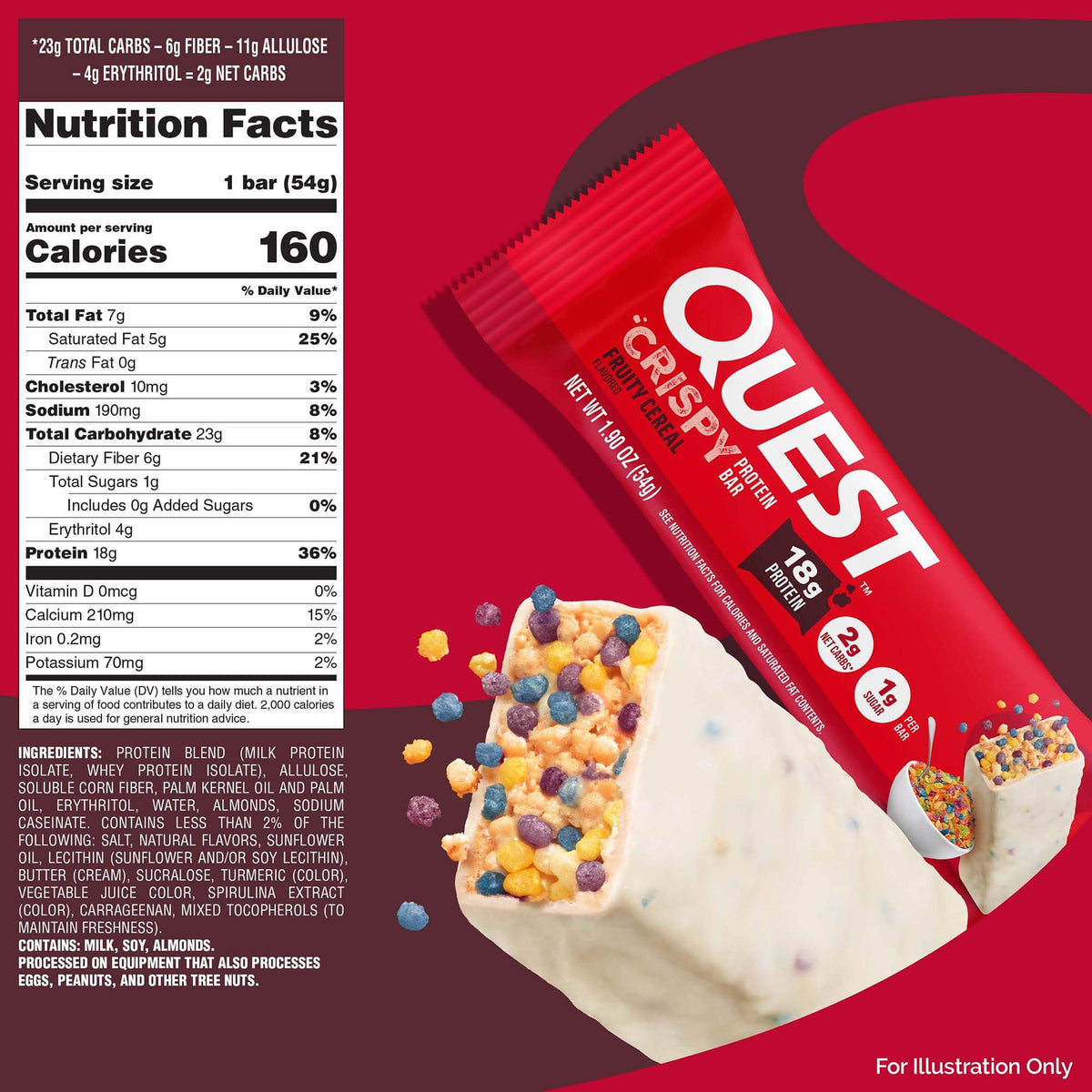 Fruity Cereal Crispy Hero Protein Bars