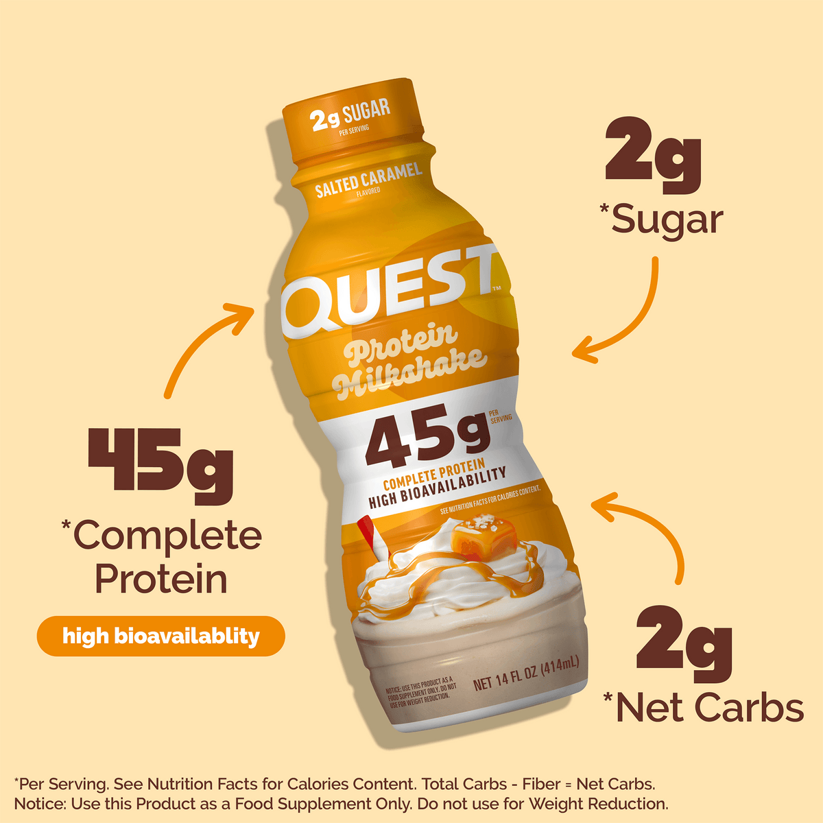 Quest Salted Caramel Protein Milkshake