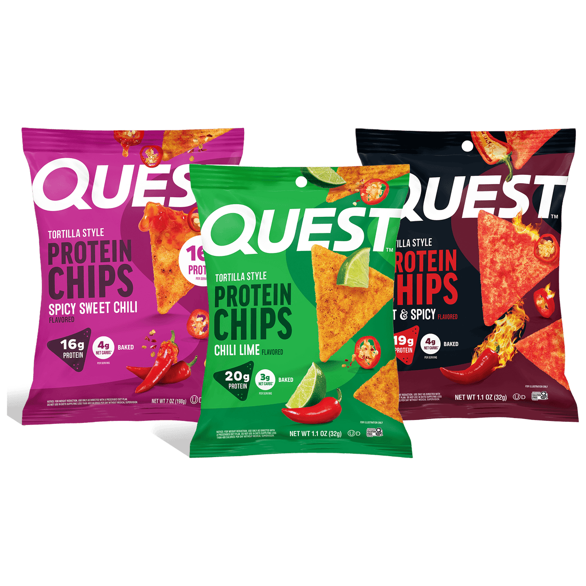 Spicy Protein Chips Variety Pack